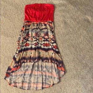 Asymmetrical Strapless Summer Dress